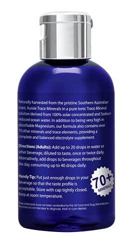 Aussie Trace Minerals - Magnesium Rich, Low Sodium, Complete Electrolyte Drops for Hydration, Energy & Recovery - 2oz / 60ml Liquid Supplement - Vegan, Keto Friendly - Image 7