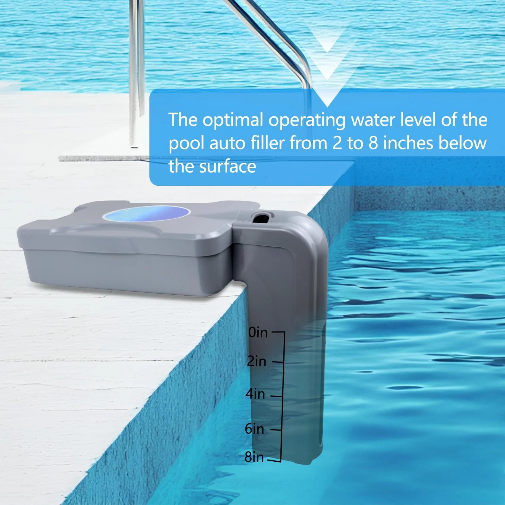 Automatic Pool Filler, Float-Operated Water Leveler with Float Valve for Above Ground & Inground Pools, No Drilling Tool-Free, UV-Protected ABS, Anti-Overflow, Pool Pump Protection, Compatible Spa. - Image 2