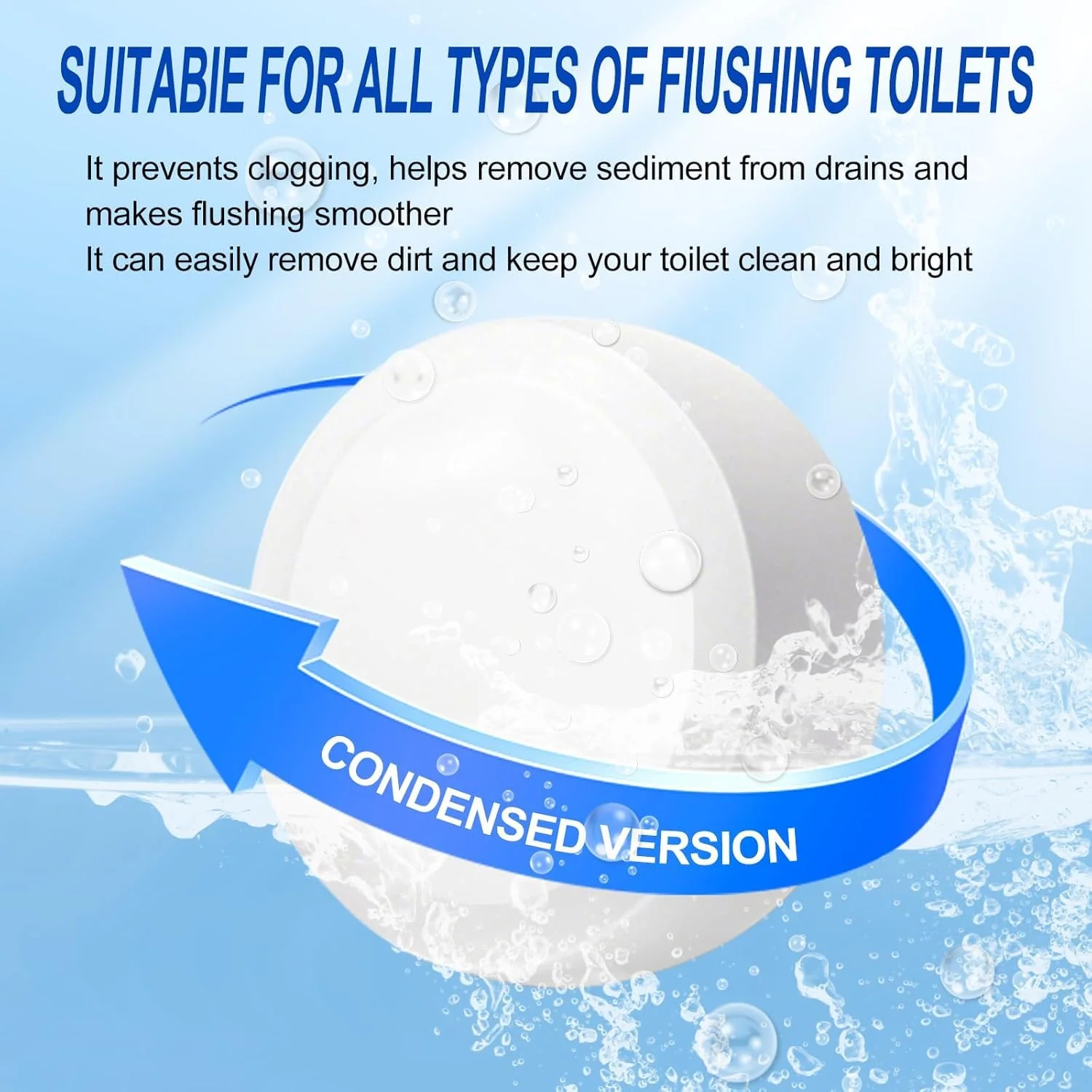 Automatic toilet cleaning tablets,50 packs-bleaching, descaling, deodorizing-water tank drop tablets, fresh smell, safe, for removing stains and scale, recommended for most toilets, cost performance - Image 4