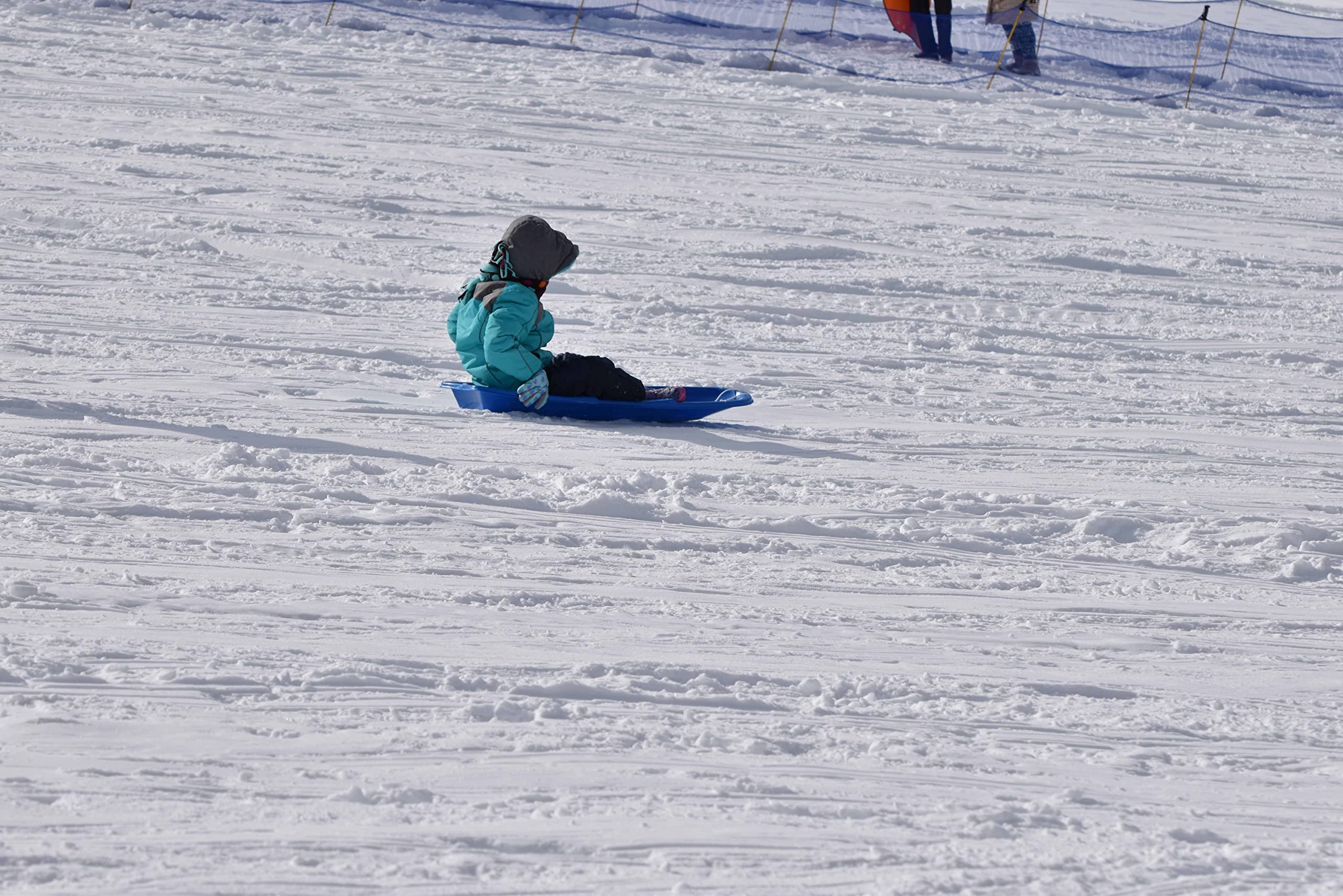 Avalanche Brands - Classic Downhill Toboggan Snow Sled Includes Pull Rope and Handles (Black 35") - Image 2