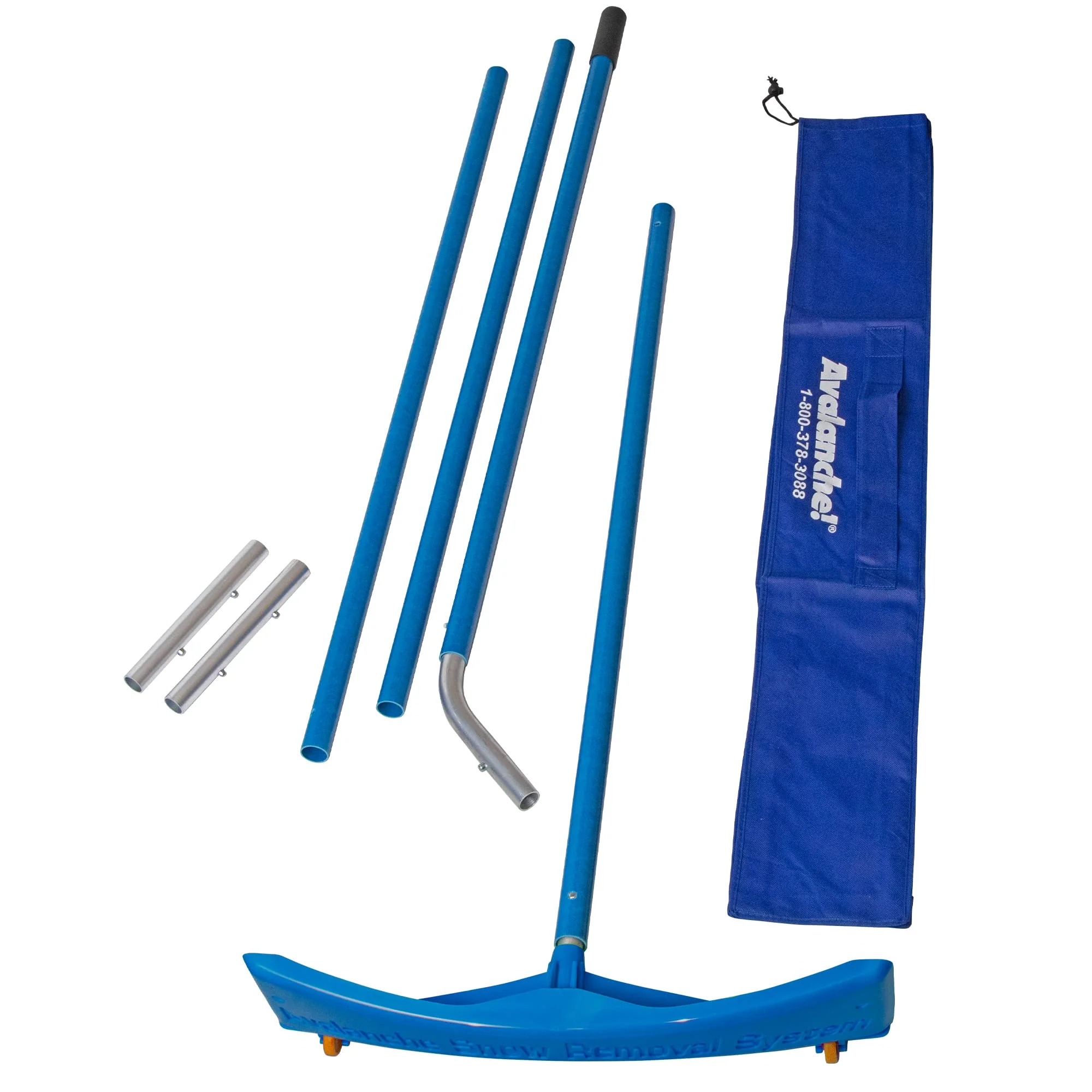 Avalanche! Snow Roof Rake for Flat Roofs Big Rig Rake 2000: Snow Removal from Flat Roofs for Clearing Trucks, Trailers, Mobile Homes, RV's and Other Flat Rooftops. 24 Inch Wide Head with Wheels - Image 2