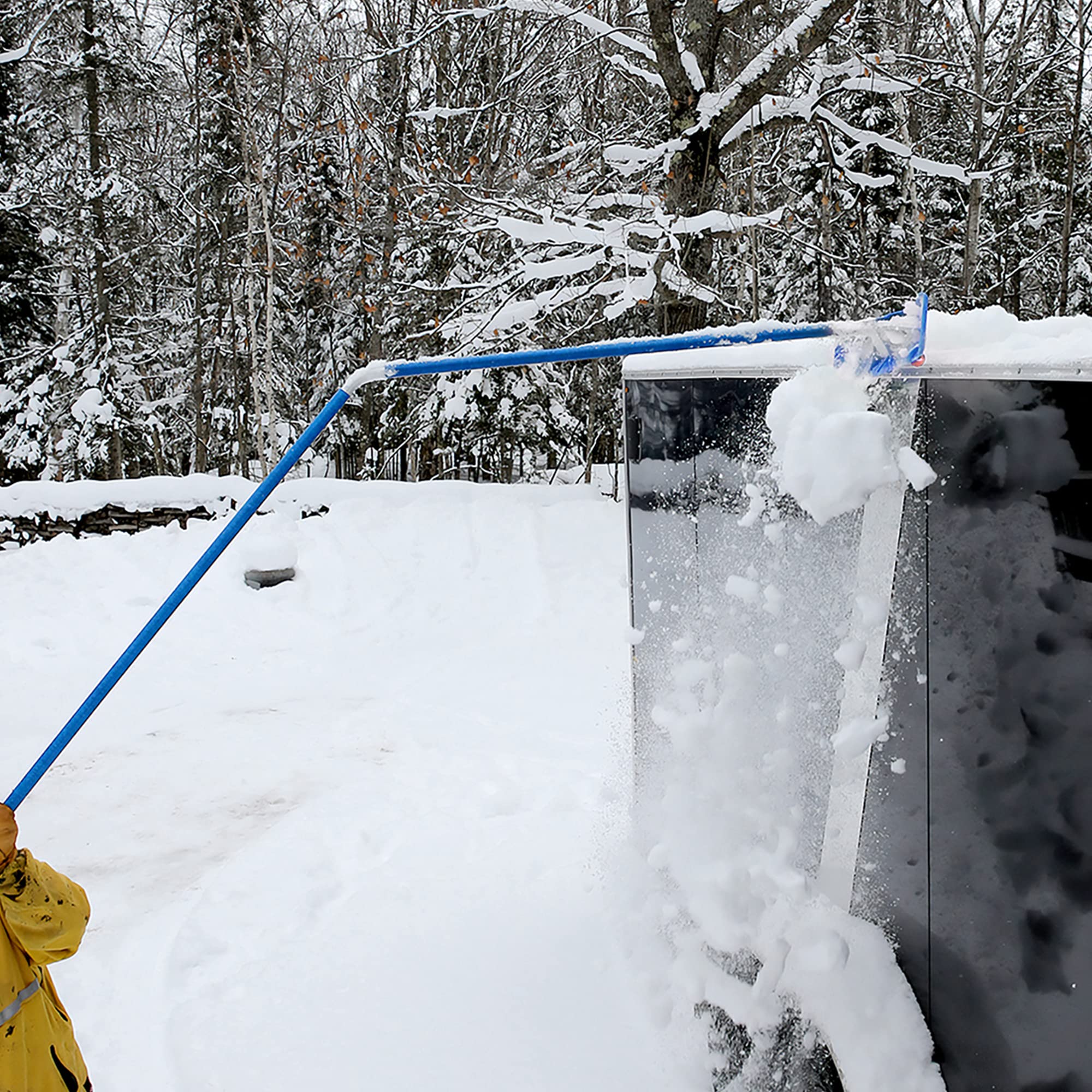 Avalanche! Snow Roof Rake for Flat Roofs Big Rig Rake 2000: Snow Removal from Flat Roofs for Clearing Trucks, Trailers, Mobile Homes, RV's and Other Flat Rooftops. 24 Inch Wide Head with Wheels - Image 8