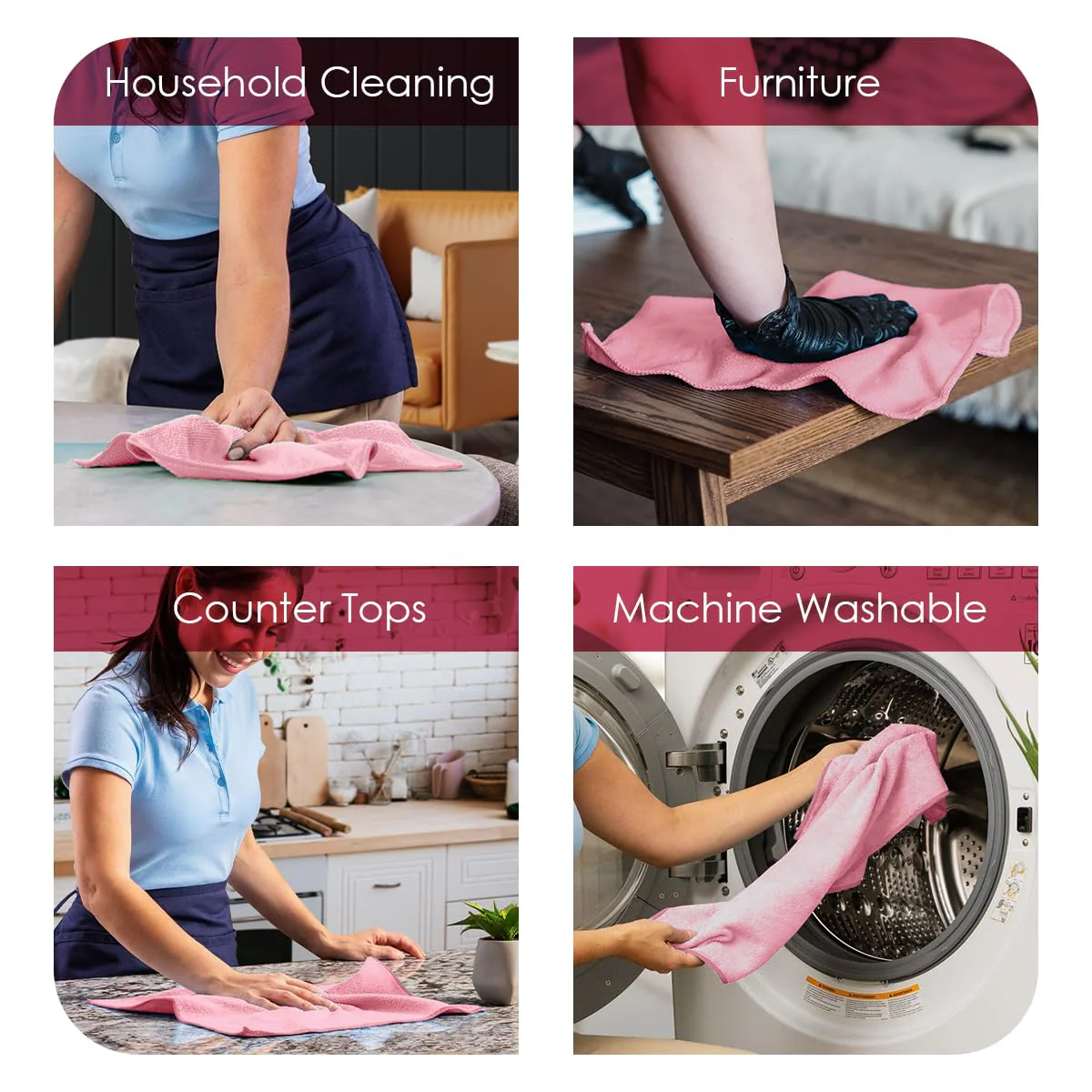Avalon Towels Microfiber Cleaning Cloths (Value Pack of 36) - Size 16 x 16 Inches, Highly Absorbent Cleaning Rags, Lint Free, Reusable and Washable, Microfiber Towels for Cars - Image 7