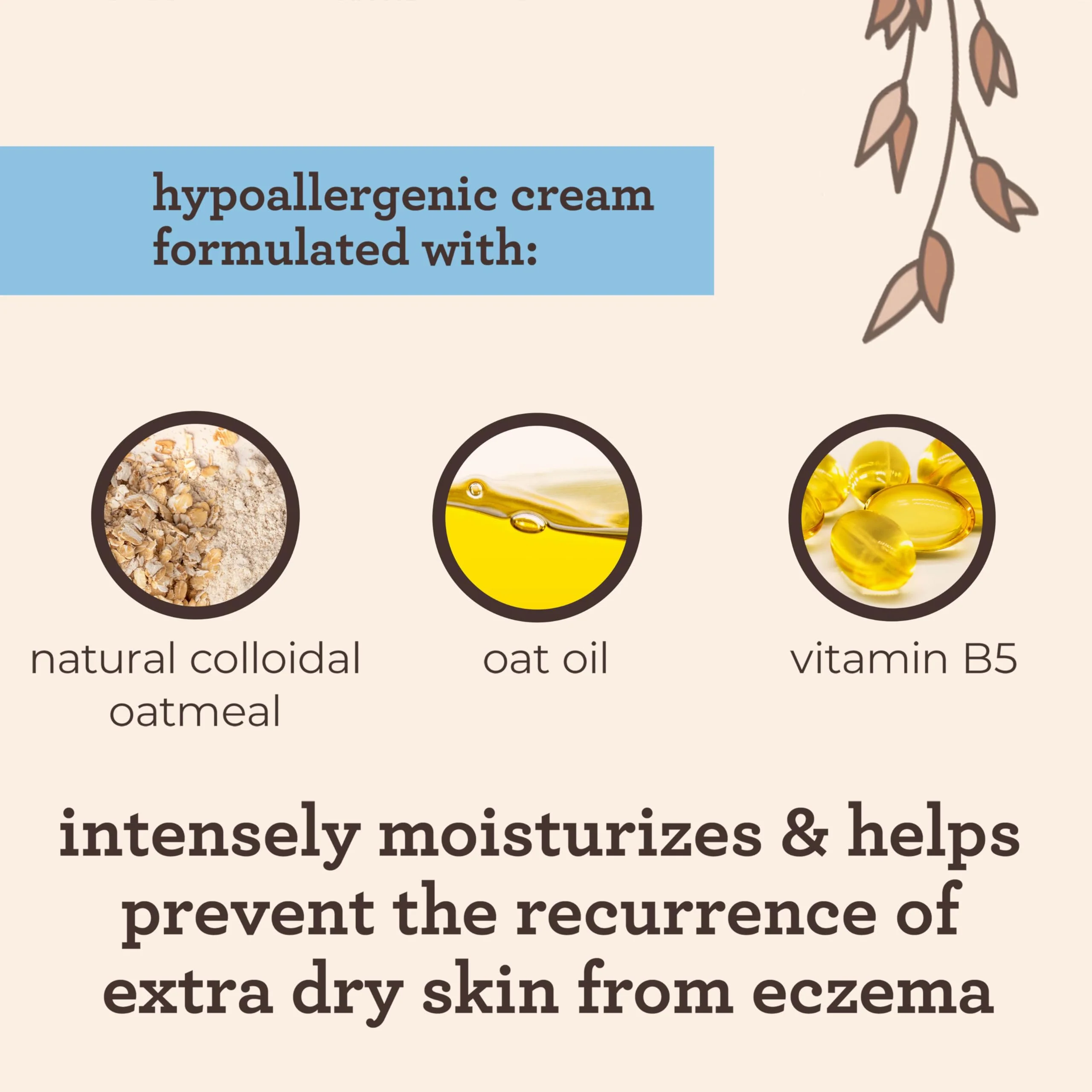 Aveeno Baby Eczema Therapy Moisturizing Cream, Natural Colloidal Oatmeal & Vitamin B5, Baby Eczema Cream for Dry, Itchy, Irritated Skin Due to Eczema, Paraben- & Steroid-Free, 7.3 oz - Image 3