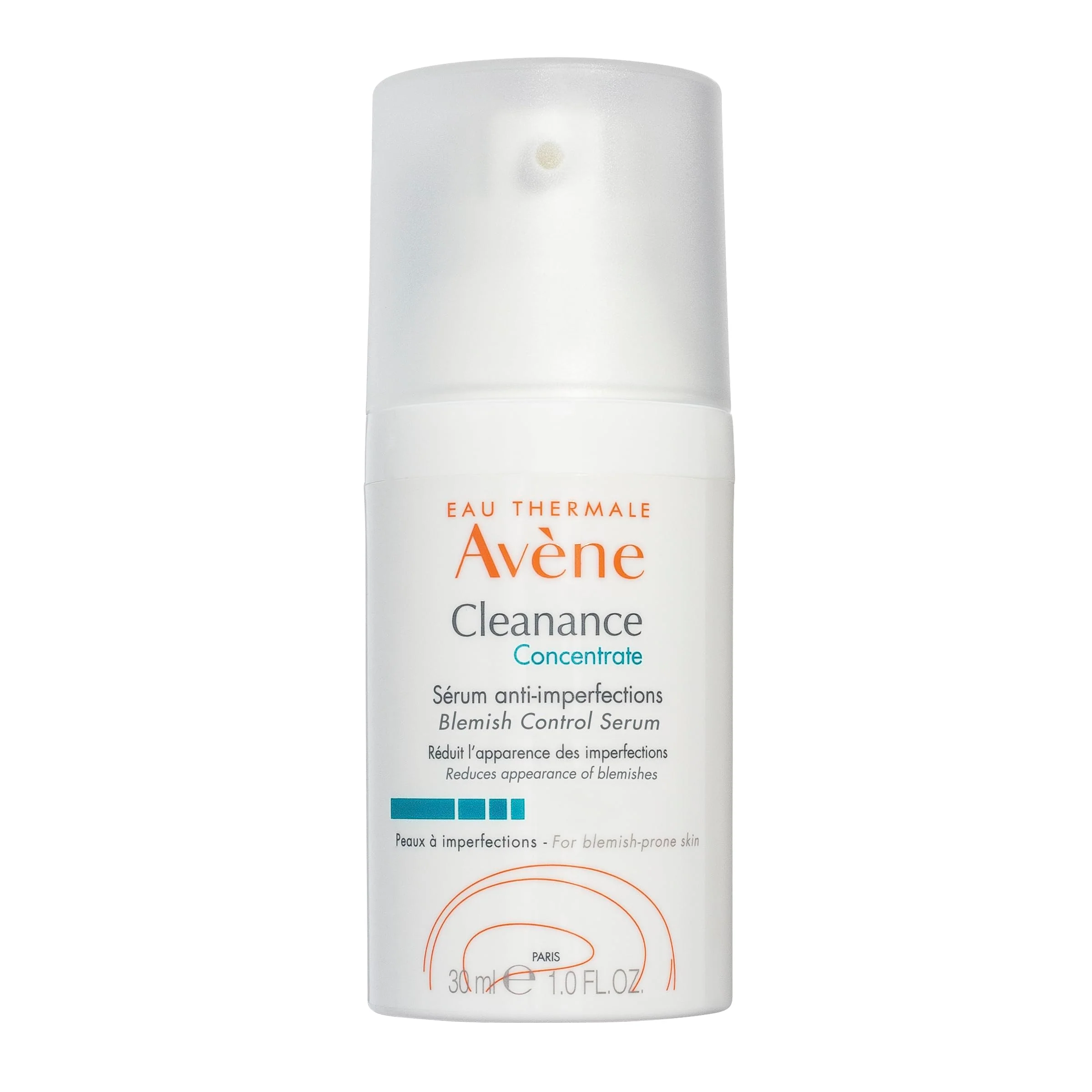 Avène Cleanance Concentrate Blemish Control Serum, clarifying water-gel, fragrance and silicone free, For acne-prone skin, airless pump, 1 fl. oz.