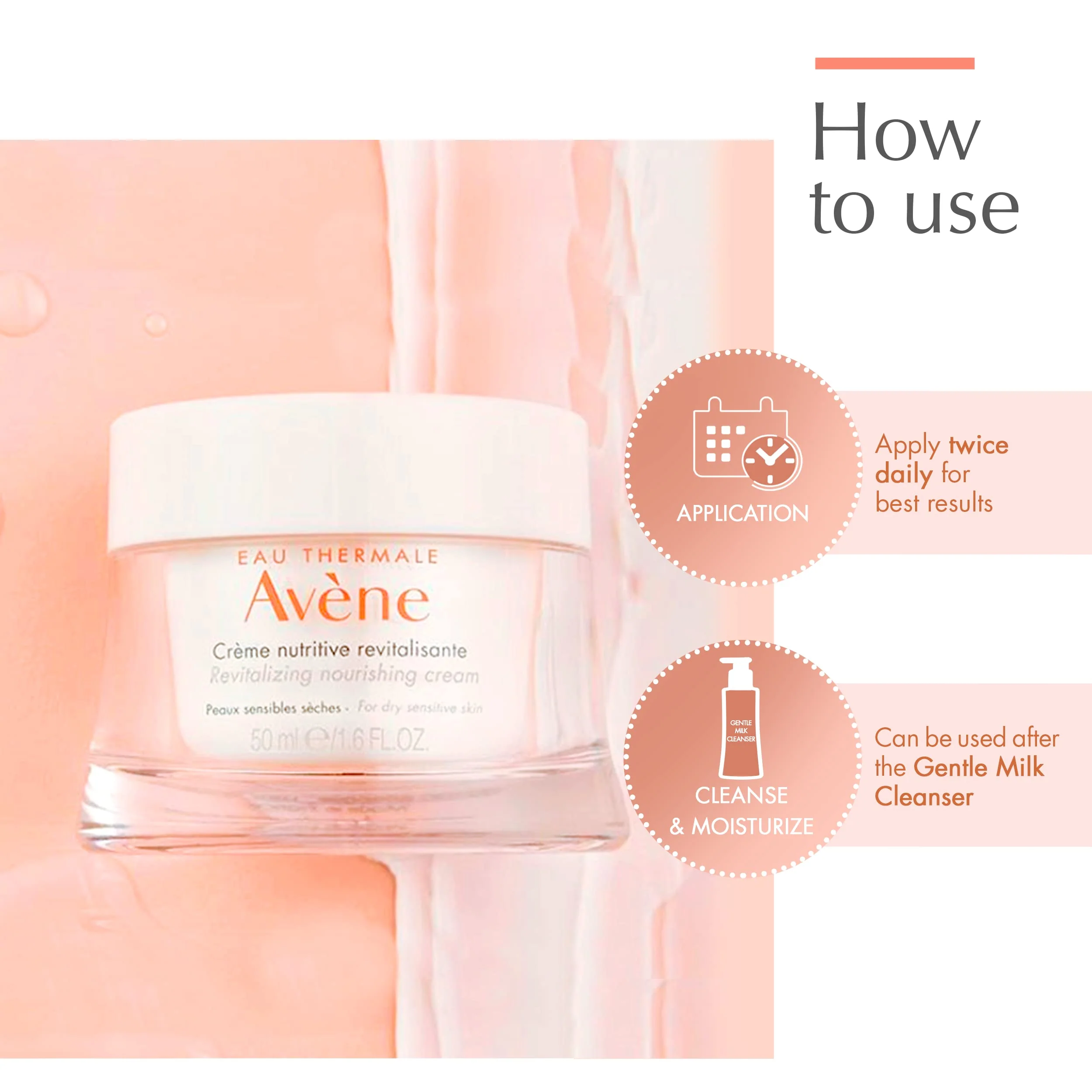 Avène Revitalizing Nourishing Cream, Ultra Nourishing Face Moisturizer, Non-comedogenic 1.6 Fl Oz - Image 2