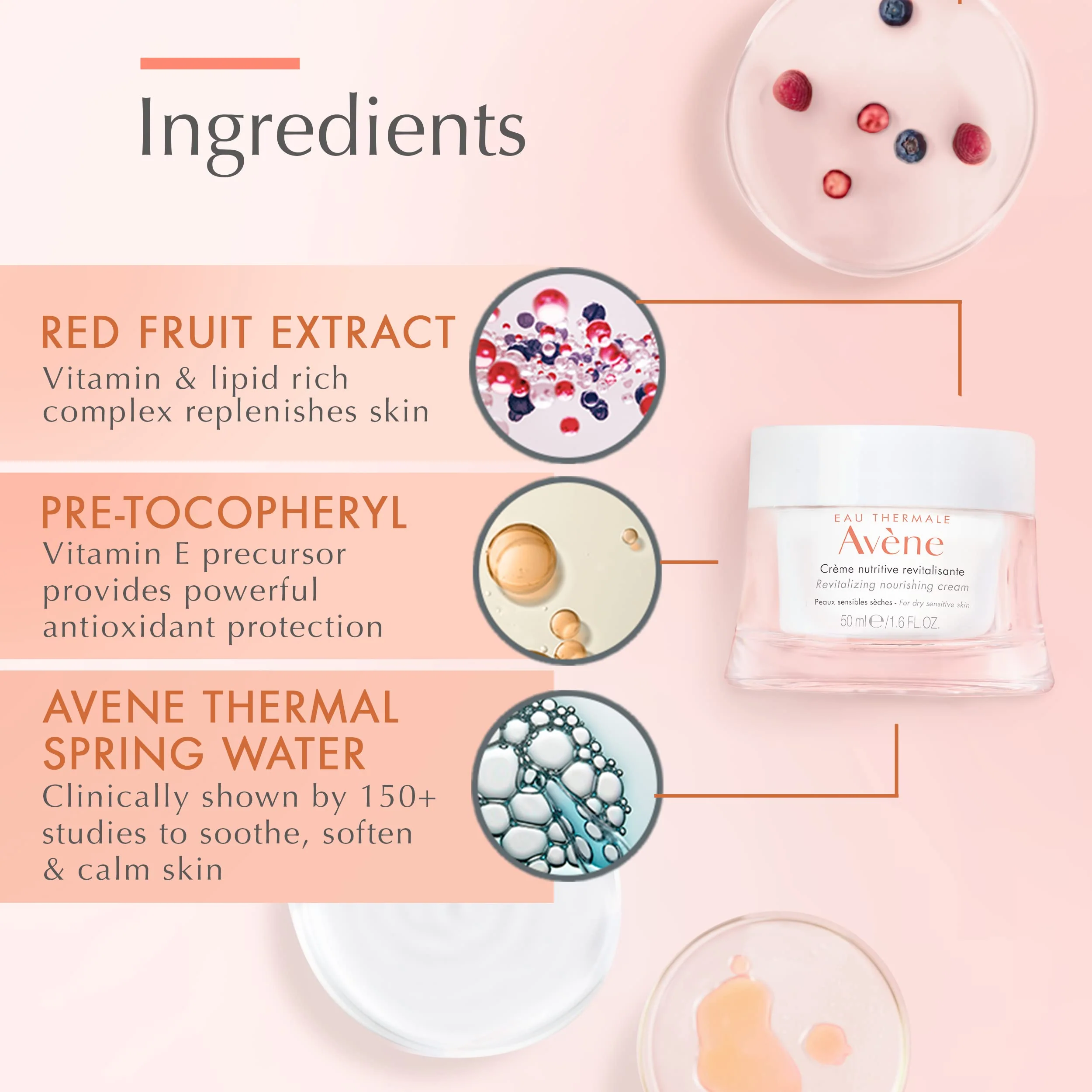 Avène Revitalizing Nourishing Cream, Ultra Nourishing Face Moisturizer, Non-comedogenic 1.6 Fl Oz - Image 3