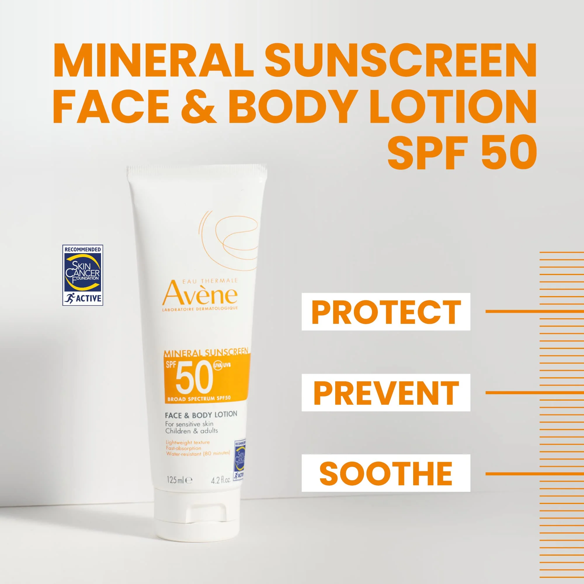 Avène Sheer Mineral Sunscreen Broad Spectrum SPF 50 Face and Body Lotion 4.23 Fl Oz - Image 5