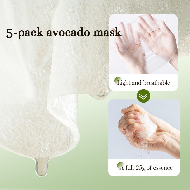 Avocado Skin Care Set, 11-In-1 Skincare Gift Set With Facial Cleanser, Face Serum, Face Cream, Eye Cream, Toner, moisturizing lotion& Facial mask. Skin Care Kit For Women Men - Image 6
