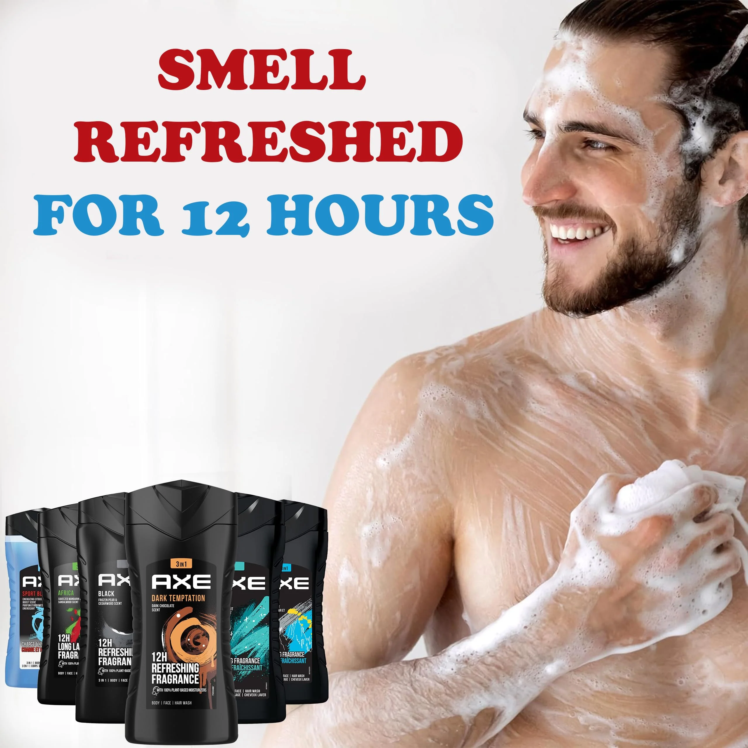 AXE Men's Body Wash Variety Set, 6 Pack, Assorted Scents, 3-in-1 Body, Face and Hair Wash, 8.5 Oz. Each - Image 4