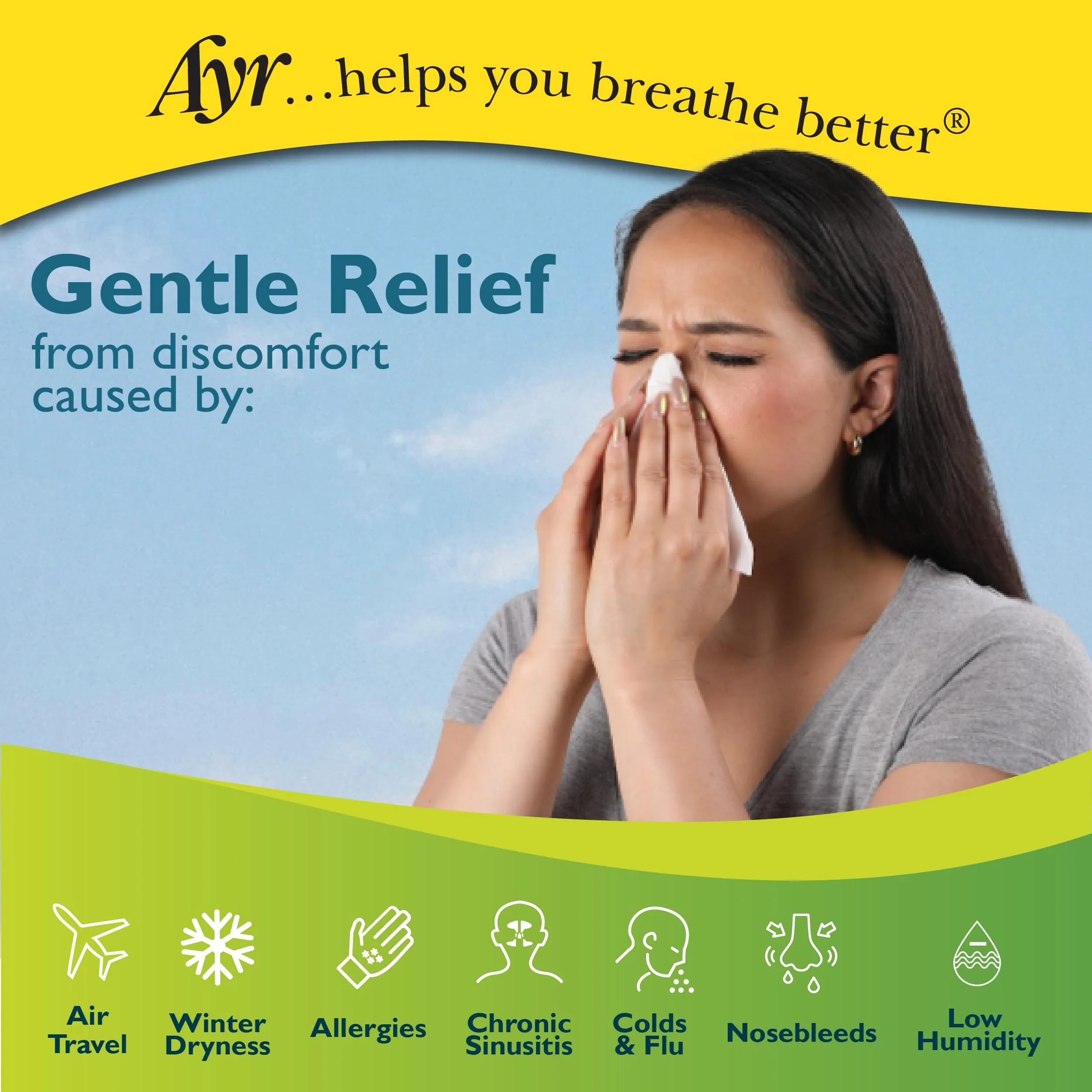 Ayr Saline Nasal Gel, With Soothing Aloe, 0.5 Ounce Tube (Pack of 1) - Image 3
