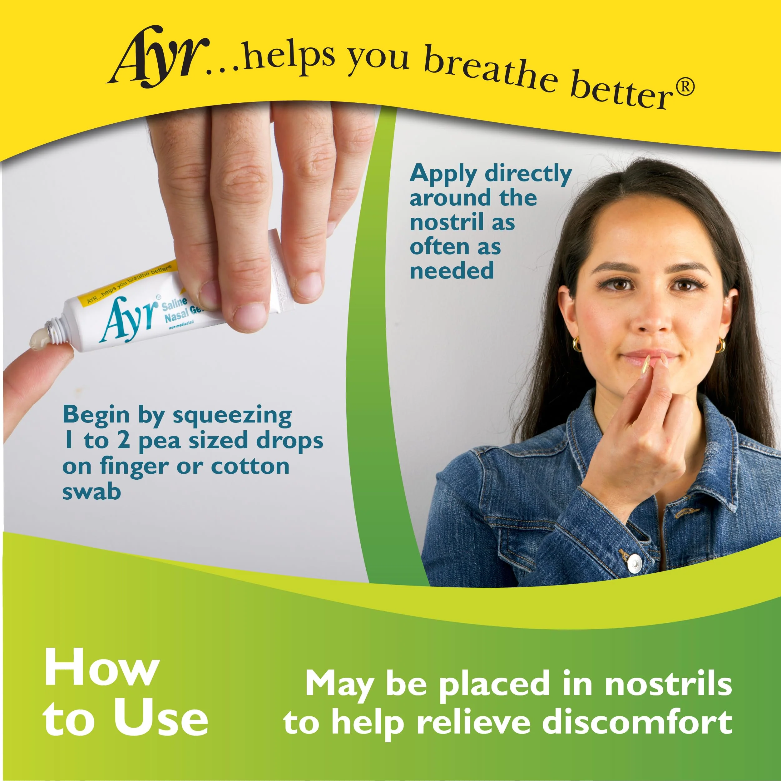 Ayr Saline Nasal Gel, With Soothing Aloe, 0.5 Ounce Tube (Pack of 1) - Image 5