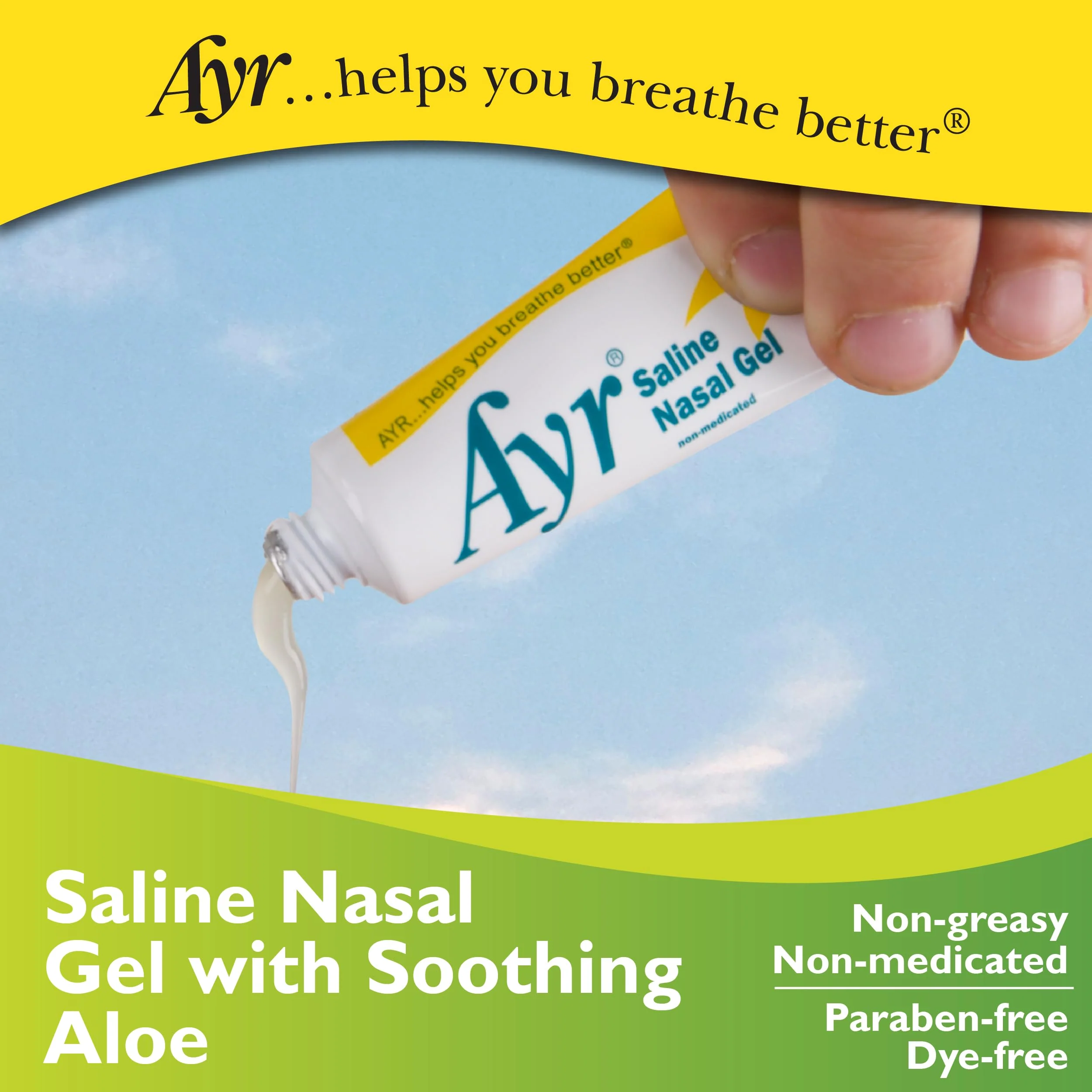 Ayr Saline Nasal Gel, With Soothing Aloe, 0.5 Ounce Tube (Pack of 1) - Image 6