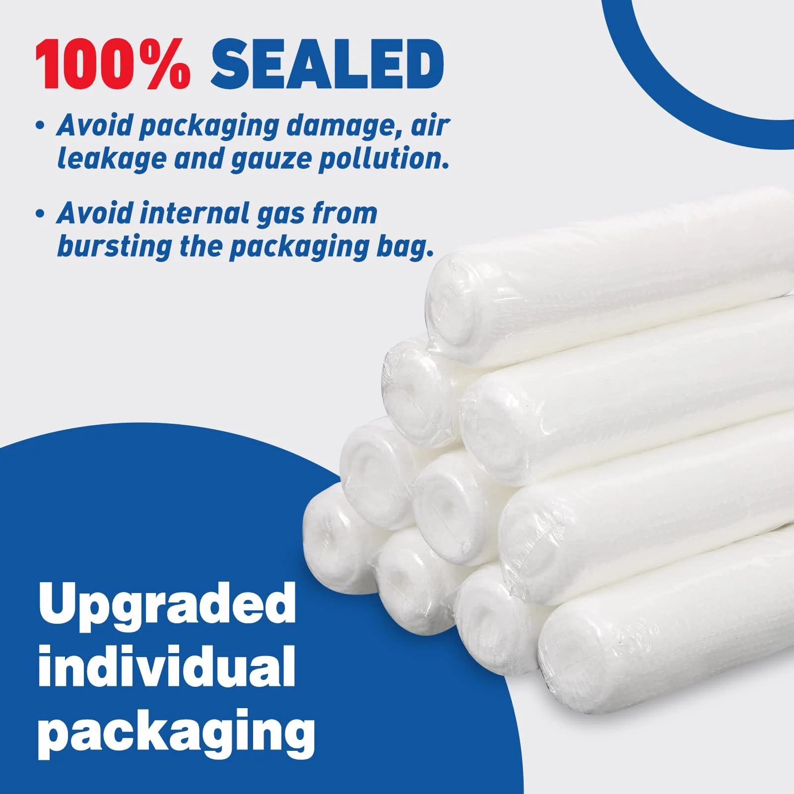 AZEN 20 Pack Gauze Rolls Bandages, 4 in x 4.1 Yards, Premium Medical Supplies & First Aid Supplies, Bandage Wrap Vet Wrap, Mummy Wraps - Image 4