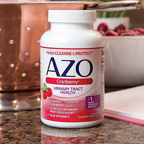 AZO Cranberry Urinary Tract Health Supplement, 1 Serving : 1 Glass of Cranberry Juice, Sugar Free Cranberry Pills, Non-GMO, 3 Month Supply, 100 Softgels (Pack of 2) - Image 4