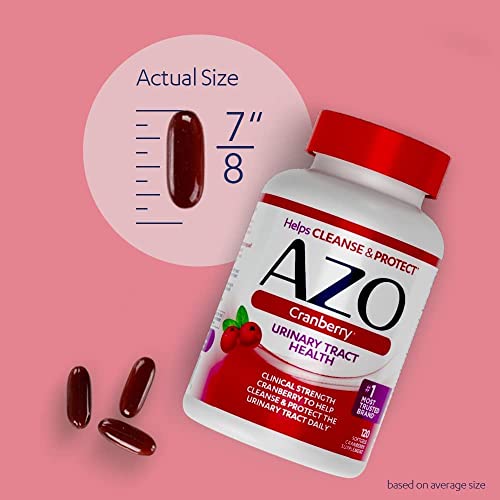 AZO Cranberry Urinary Tract Health Supplement, 1 Serving : 1 Glass of Cranberry Juice, Sugar Free Cranberry Pills, Non-GMO, 3 Month Supply, 100 Softgels (Pack of 2) - Image 8