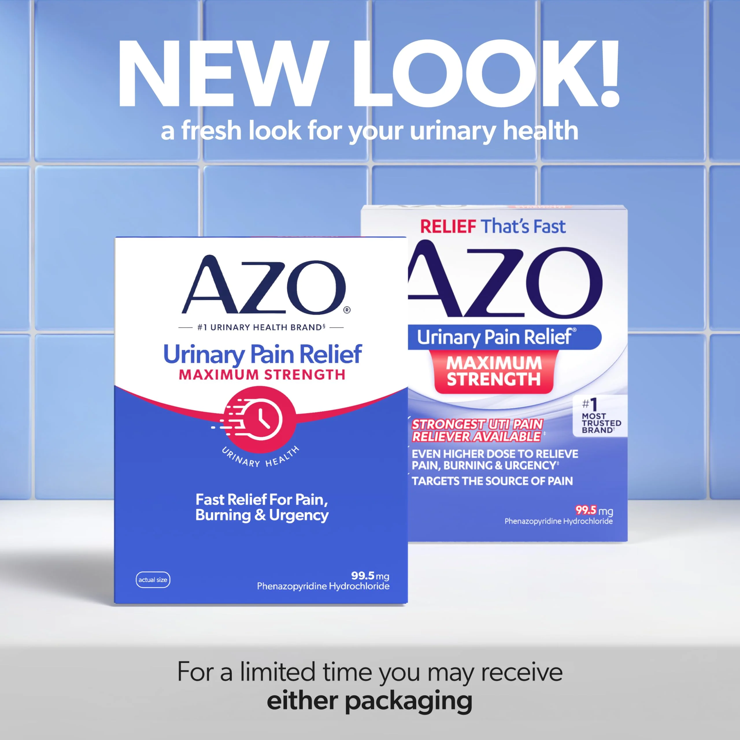AZO Urinary Pain Relief Maximum Strength, Fast relief of UTI Pain, Burning & Urgency, Targets Source of Pain, #1 Most Trusted Brand, 24 Tablets - Image 2