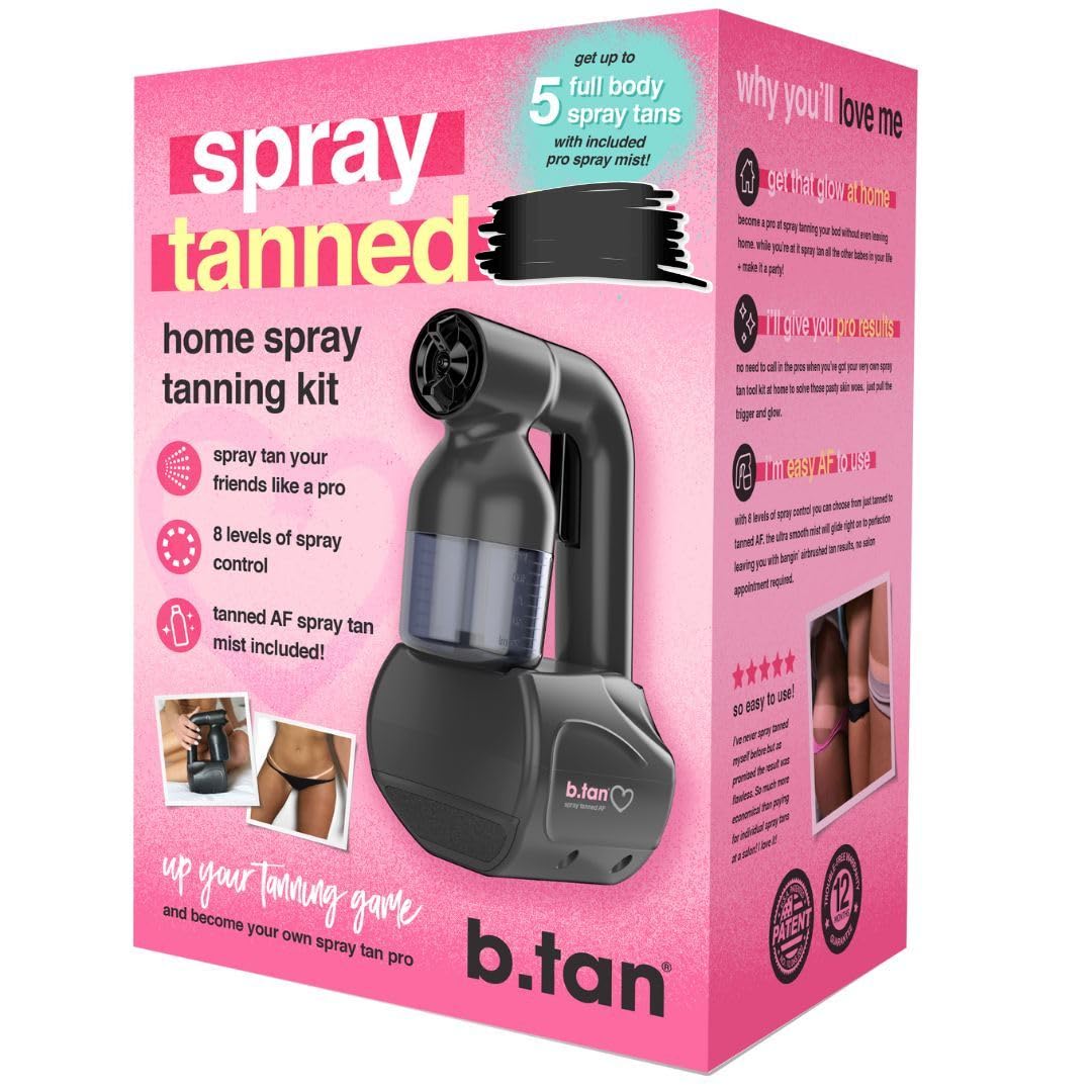 b.tan Spray Tan Kit | At Home Spray Tanning Kit, Includes Spray Tan Machine, Tanning Applicator Mitt, 8 Fl Oz Solution Mist - Image 2