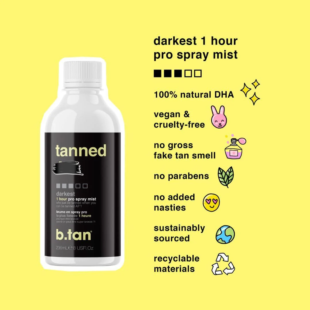 b.tan Spray Tan Kit | At Home Spray Tanning Kit, Includes Spray Tan Machine, Tanning Applicator Mitt, 8 Fl Oz Solution Mist - Image 5