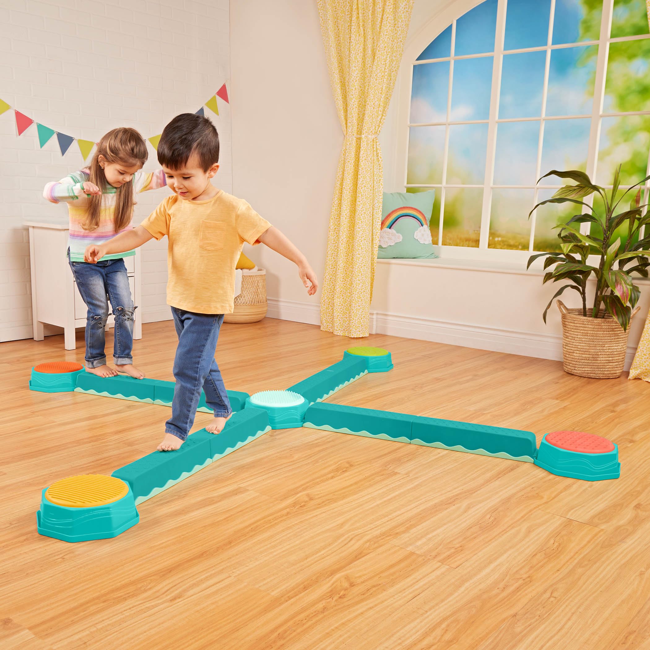 B. toys Battat Balancing Beams and Stepping Stones - 13 Pieces - Image 3