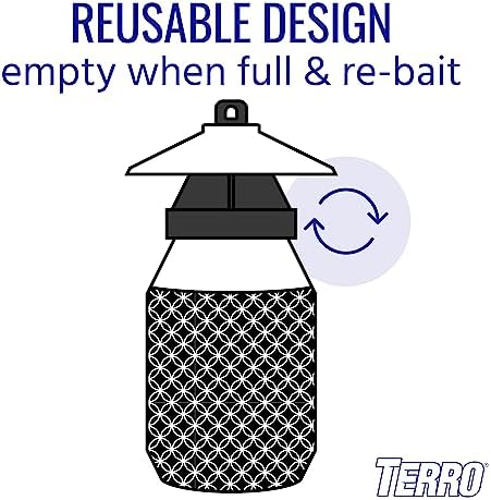 TERRO T380 Outdoor Reusable Fly Magnet Fly Trap - Poison Free Fly Killer and Trap with Bait - Image 5