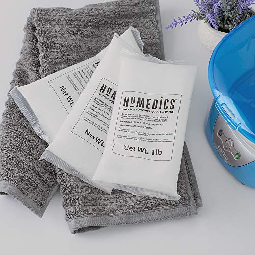HoMedics ParaSpa Paraffin Wax Refill | Two 1-Pound Packages - 100% Pure Paraffin Wax | 16 Oz (Pack of 2)| Unscented, No Dyes | Moisturize & Soften Sensitive Skin - Image 2