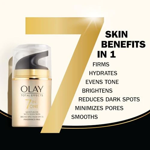 OLAY Total Effects 7-in-1 Anti-Aging Face Moisturizer with SPF 15, Fragrance-Free 1.7 oz - Image 2