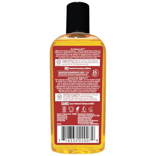 Desert Essence 100% Pure Jojoba Oil - Hair & Skin Oil - Suitable For All Skin Types - No Oily Residue May Help Prevent Flakiness - Makeup Remover - Aftershave Moisturizer (4 Fl Oz (Pack of 1)) - Image 7