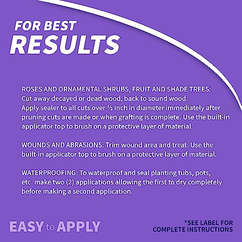 Bonide Garden Rich Pruning Sealer with Brush Top Applicator, 16 oz Ready-to-Use Protective Seal for Trees, Shrubs, Roses - Image 3