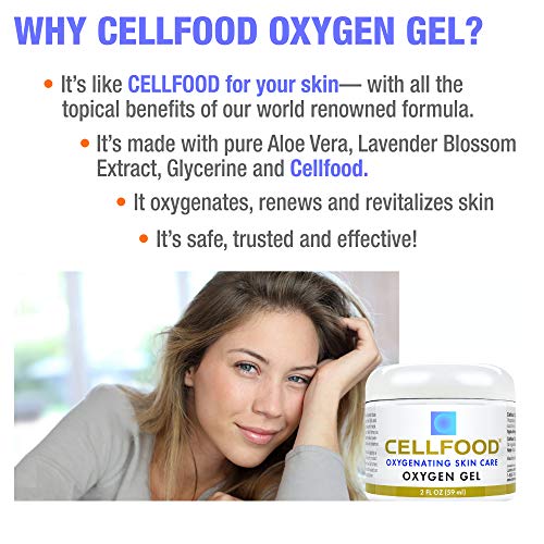 Cellfood Oxygen Gel - 2 fl oz, Pack of 3 - Provides Moisture & Protection, Decreases Appearance of Fine Lines - Aloe Vera, Lavender Blossom Extract, Cellfood & Glycerine - Hypoallergenic, Non-GMO - Image 2