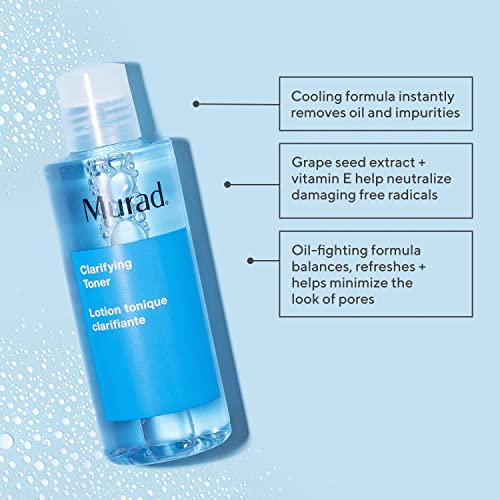 Murad Clarifying Toner - Cleansing Facial Treatment Removes Excess Oil and Impurities – Witch Hazel, Grape Seed Extract and Vitamin E Skin Toner, 6 Fl Oz - Image 2