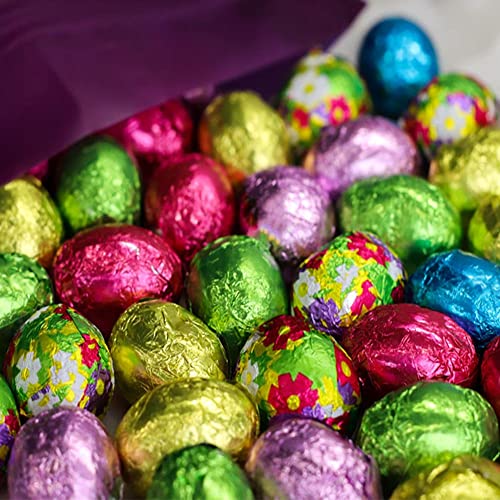 Madelaine Chocolates Easter Eggs (1 LB) Candy Solid Premium Milk Chocolate Foiled In A Variety Of and Floral Colors - Traditional Basket Mainstays - Image 3