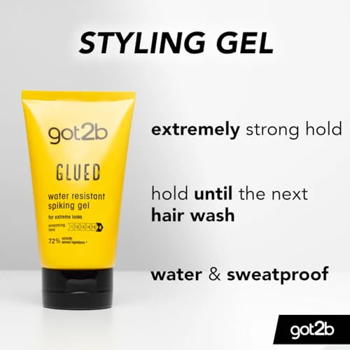 Got2B Schwarzkopf Glued Spiking Glue Hair Gel, Water Resistant, Strong Hold for Up to 72 Hours, 150 ml,package may vary - Image 8