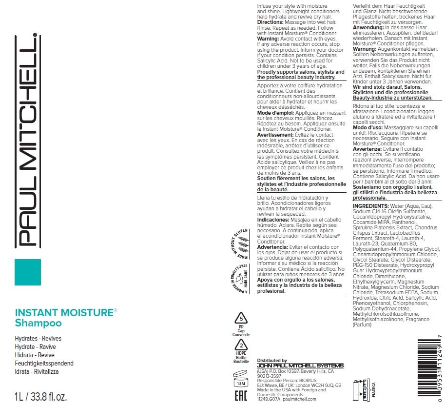 Paul Mitchell Instant Moisture Shampoo, Hydrates Dry Hair - Image 7