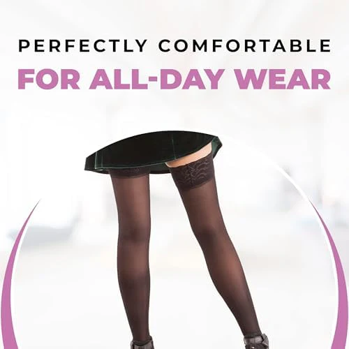 ITA-MED Sheer Thigh High Compression Stockings for Women, 20-30 mmHg Medical Compression Socks, Closed Toe - Image 4