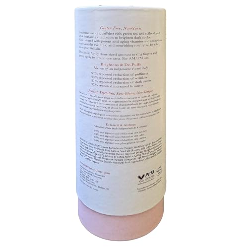 100% PURE Coffee Bean Caffeine Eye Cream Refresh & Hydrate Under Eye Treatment Reduce Puffiness, Dark Circles, Wrinkles with Green Tea, Rose Hip, Vitamin E - Youthful Vibrant Eyes - Vegan - 1 oz - Image 9