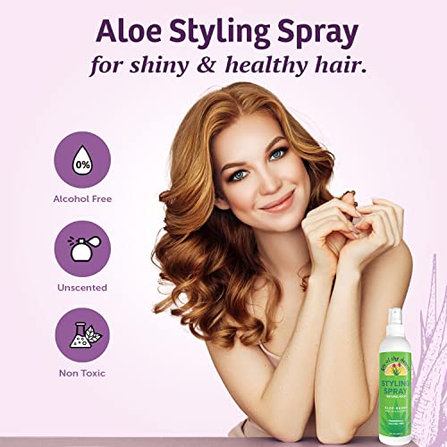 Lily Of The Desert Natural Hold Aloe Vera Hair Spray for All - Unscented, Alcohol-Free, Non-Aerosol, 8 Fl Oz - Image 3