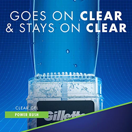 Gillette Anti-perspirant/deodorant Clear Gel, Power Rush, 4-Ounce Stick (Pack of 6) (packaging may vary) - Image 5