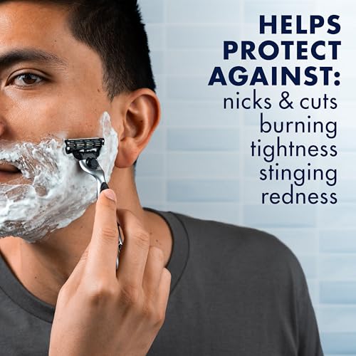 Gillette Series 3X Moisturizing Shave Gel, 6 Count, 7oz Each, Lubrication to Protect Against Irritation, Blue-White, 7 Ounce (Pack of 6) - Image 3