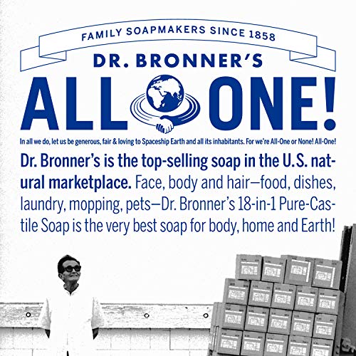 Dr. Bronner's - Pure-Castile Bar Soap (Rose, 5 ounce, 6-Pack) - Made with Organic Oils, For Face, Body and Hair, Gentle and Moisturizing, Biodegradable, Vegan, Cruelty-free, Non-GMO - Image 6