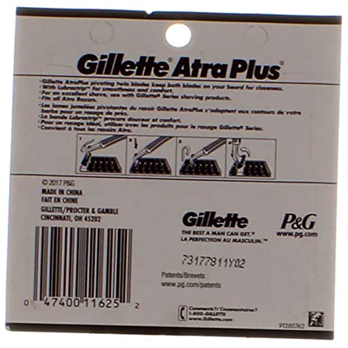 Gillette AtraPlus Cartridges with Lubrastrip, 10-Count Packages (Pack of 2) - Image 4