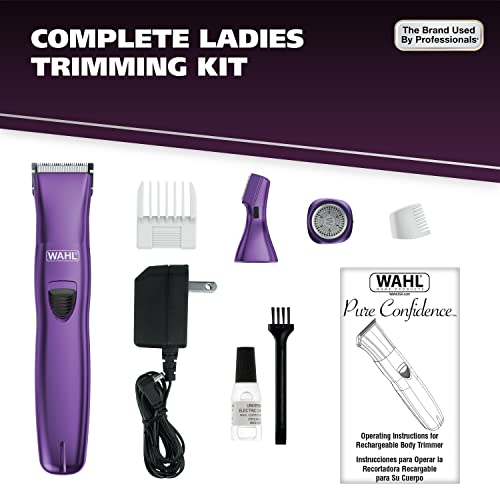 Wahl Pure Confidence Rechargeable Electric Trimmer, Shaver, & Detailer for Smooth Shaving & Trimming of The Face, Underarm, Eyebrows, & Bikini Areas – Model 9865-100 - Image 7