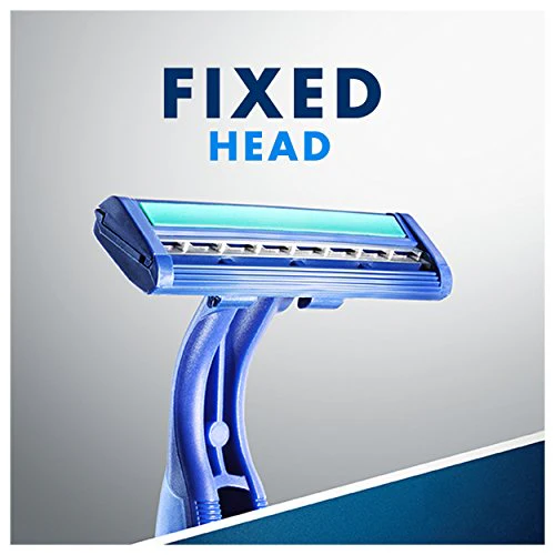 Gillette Sensor2 Plus Fixed Men's Disposable Razor, 10 Count (Pack of 3) Blue - Image 4