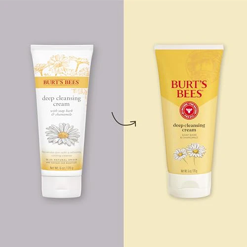 Burt's Bees Face Wash, Deep Facial Cleansing Cream, College Back to School Dorm Essentials, All Natural Cleanser with Chamomile, 6 Ounce (Pack of 3) (Packaging May Vary) - Image 2