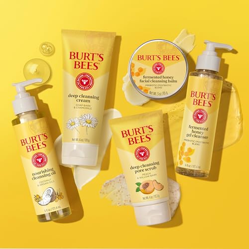 Burt's Bees Face Wash, Deep Facial Cleansing Cream, College Back to School Dorm Essentials, All Natural Cleanser with Chamomile, 6 Ounce (Pack of 3) (Packaging May Vary) - Image 9