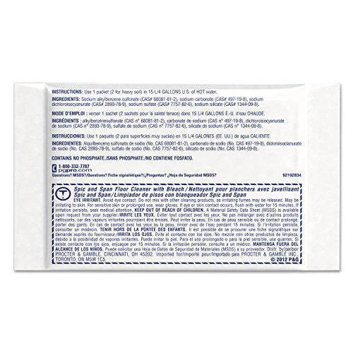 Spic and Span 02010 Powder Floor Cleaner with Bleach, 2.2 ounces (Case of 45) - Image 2