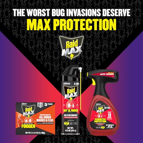 Raid Max Fogger, Insect Killer for Mosquito, Ant, Roach, Spider, Flea Variation (6.3 Ounce (Pack of 1)) - Image 7