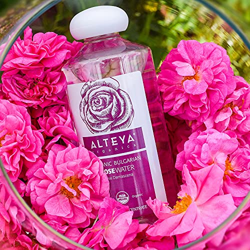 Alteya Organics Rose Water USDA Certified Organic Facial Toner, 17 Fl Oz/500mL Pure Bulgarian Rosa Damascena Flower Water, Award-Winning Moisturizer BPA-Free Bottle with Reducer - Image 5