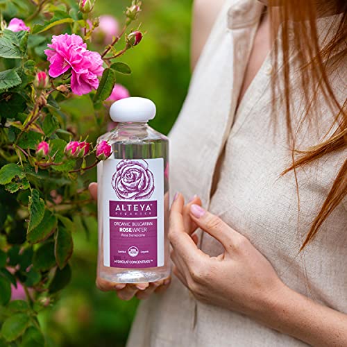 Alteya Organics Rose Water USDA Certified Organic Facial Toner, 17 Fl Oz/500mL Pure Bulgarian Rosa Damascena Flower Water, Award-Winning Moisturizer BPA-Free Bottle with Reducer - Image 7