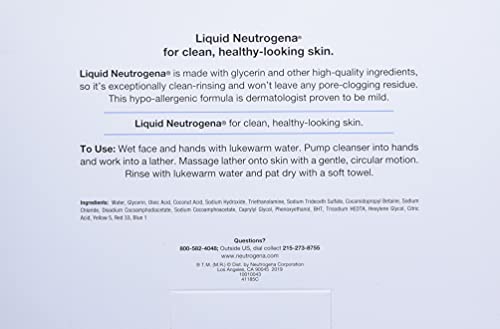 Neutrogena Fragrance Free Liquid Neutrogena, Facial Cleansing Formula, 8 oz Pump Bottles (Pack of 4) - Image 3